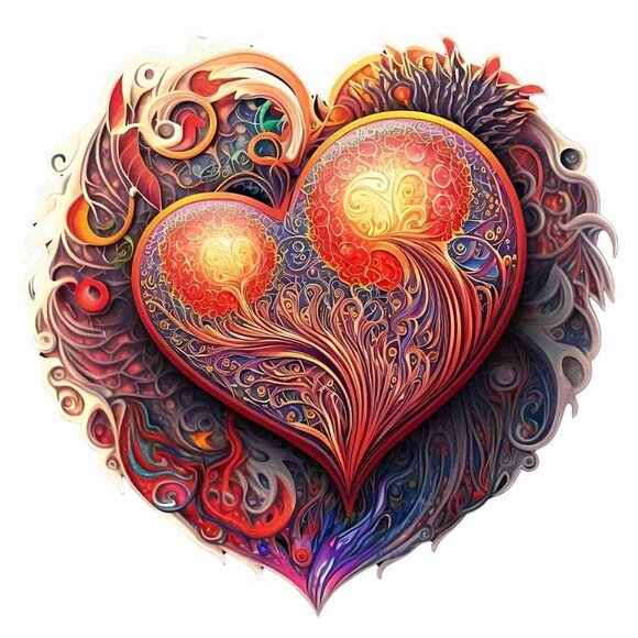 Blossom Heart wooden jigsaw puzzle - Picture 1 of 4